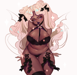 pinkincubi: A succubus who loves her body