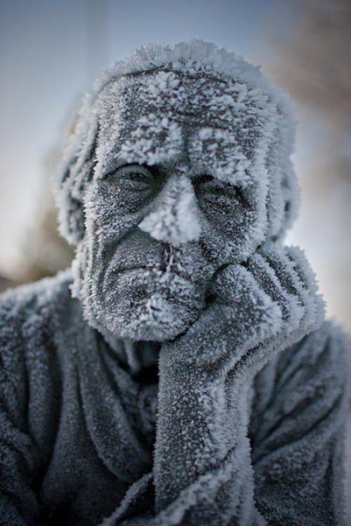 rocketshipsandrobots:  Capture of a frozen statue by Miika Järvinen 