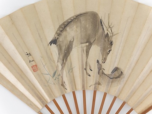 Stag Cleaning a FawnArtist: Mori Sosen (Japanese, 1747–1821)Period: Edo period (1615–186