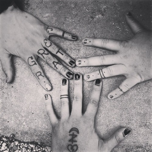 XXX Me and my friends have hand tats. I just photo