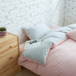 littlealienproducts:  Pink Stripe Duvet Cover