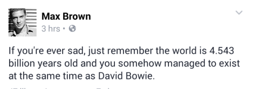 “If you’re ever sad… ” #RIPDavidBowie