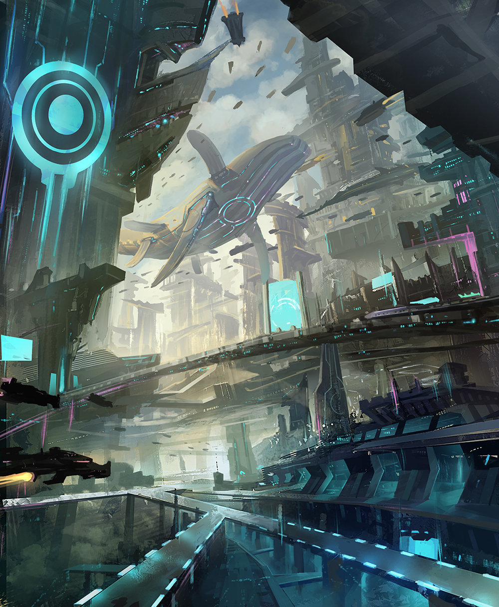 cinemagorgeous:  Stunning sci-fi art by Yin Wang.