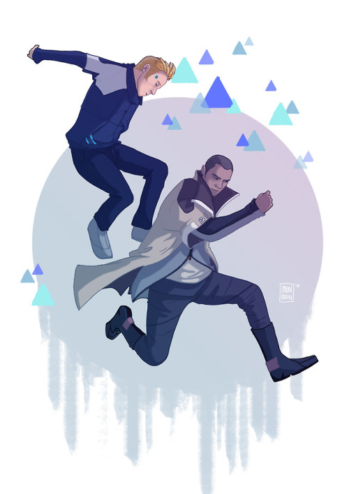 Finished my Markus and Simon artwork! Look at my jumping bois This game is giving me all the feels… 