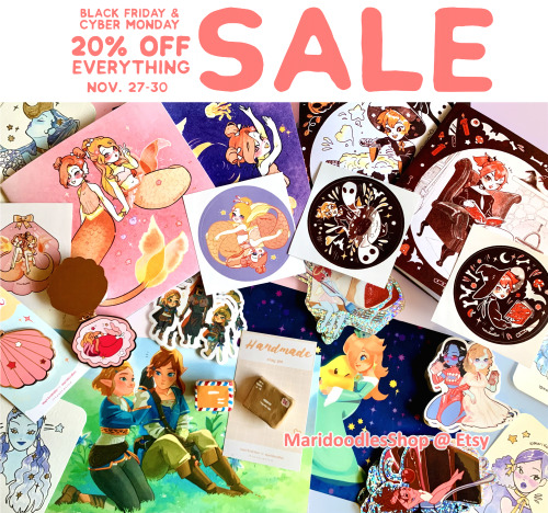 Black Friday &amp; Cyber Monday SALE! 20% OFF!And i put a few original illustrations in my shop,