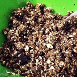 Triple chocolate vegan oatmeal cookies: the beginning stage #vegan