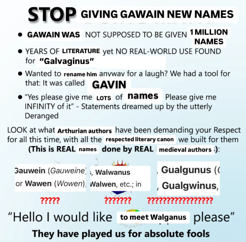 Yes Im Still Thinking About Gawains Stupid Names