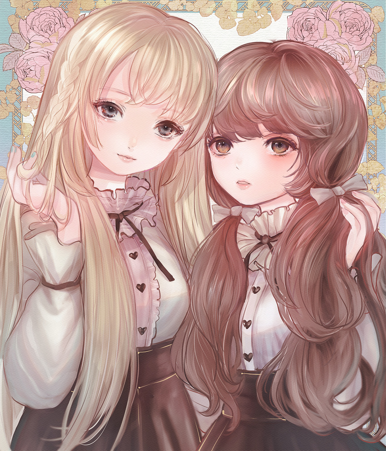 女の子 イラスト 創作少女絵 薔薇の乙女たち 厚塗り版 女の子 イラスト 創作少女絵 薔薇の乙女たち 厚塗り版