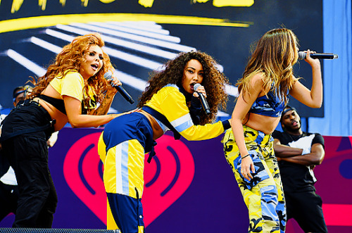 pezzabam:Little Mix take the stage as a three piece at the iHeartRadio Village, Las Vegas, 23rd Sept