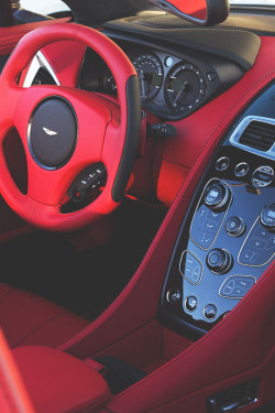 fullthrottleauto:  Aston Blood Red Interior