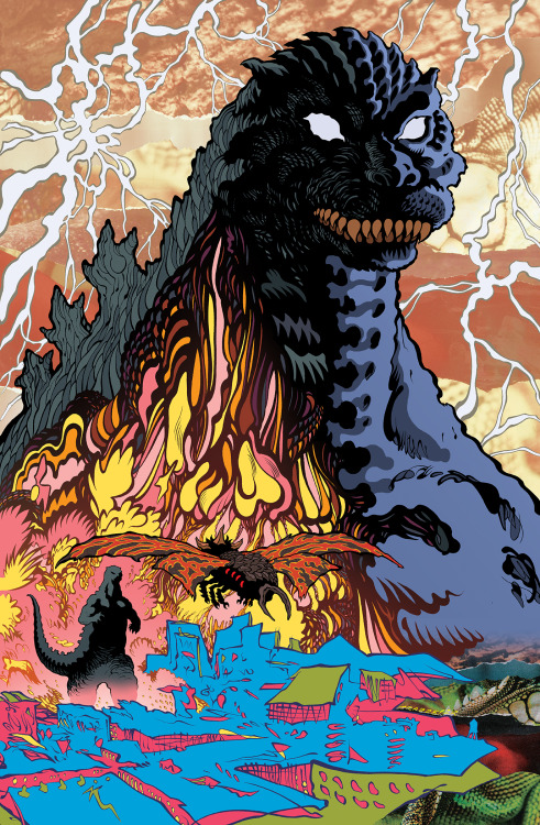 traddmoore:GODZILLA RIVALS: VS BATTRA Cover (2022)and‘Lizard Sunset’ (2022)By Tradd Moore