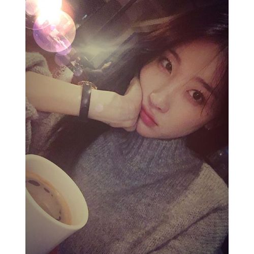kpopinstagrampictures:  moongom119: 🌨 Moon, Let It Go.  Ok,BYE🌛 ❄️☕️ #delicate  