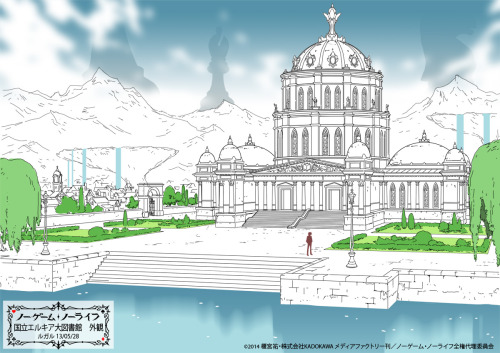 Elkia national library exterior and interior design for No Game No Life.A little bit inspired by the