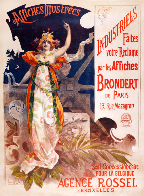 OURY, Léon Louis. Affiches Illustrées Industriels, Faites votre Reclame par les Affiches, Bruxelle