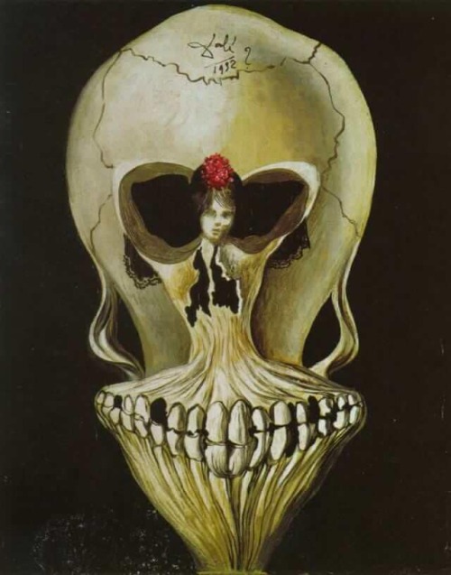 Salvador Dalí.  Ballerina in a Death’s Headhttps://painted-face.com/