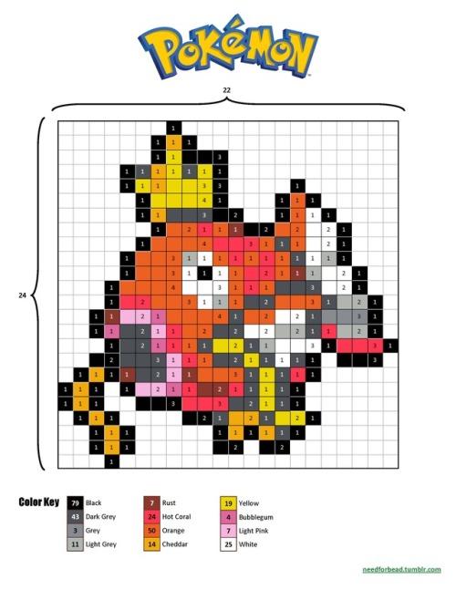 Pokemon:  MagikarpPokemon is managed by The Pokemon Company.For more Pokemon perler bead design