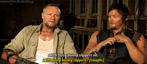 darylispretty:  nonormy-nolife:  normanreedusfanblog:  Norman Reedus & Michael Rooker on Enterta