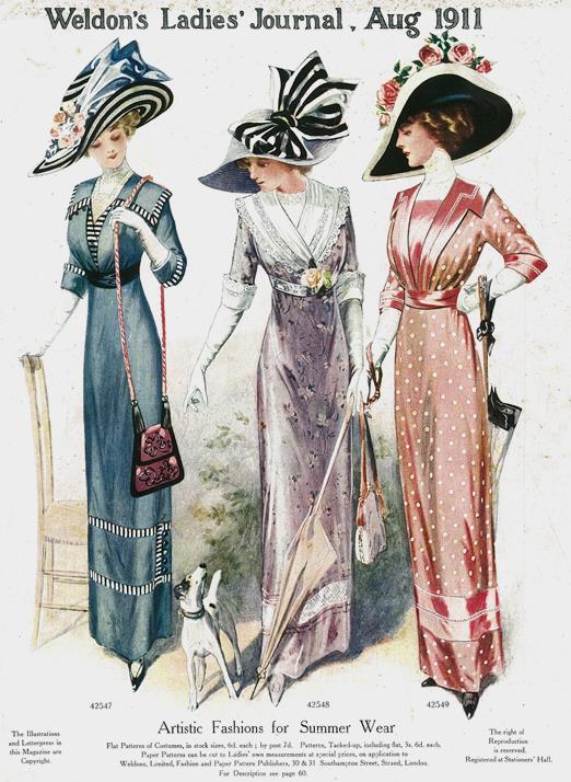likesoldclothes:  Weldon’s Ladies’ Journal, August 1911