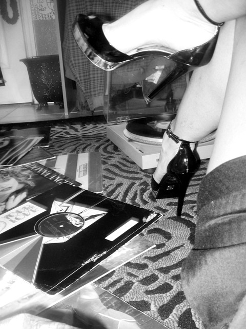 Girls with Vinyl Records