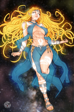 bbc-chan:  The GoddessColored a sketch of