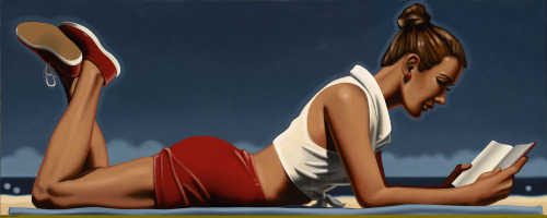 pictorialautobiography:Kenton Nelson, The Vision, oil on canvas, 24 x 60 inchesOn view at Splash: Ar