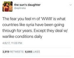 angelicorice:  weavemama:  Never forget that people deal with this fear on a daily basis.   my grandparents live close to the border and every night they call my mom so she can make sure that they’re still alive.