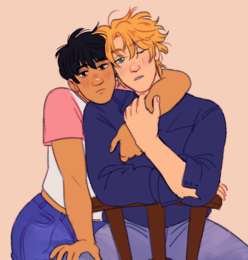 luftballons99:decided to redraw and color an old asheiji drawing from like 2018. crazy how much my a