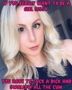 719sissyjen:  cuckoldsissyfaggotslavemichelle:  littlestephaniegurly:  tsissybarbie:  Okay baby I’ll do anything 🌈💋  I always swallow   Yes that’s so true that ranks close to the top of the sissy 101 learning to  be  a sissy for cock and cum