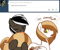 ask-that-brown-pony:  I know what needs my waffle recipe :)  Oh my god this is sooooo cute XD