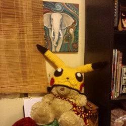 jenlestermagicalart:  Pikachu lookin at you! Lol #crochet #häkeln