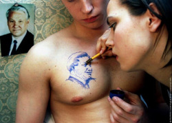 bordem:  l7d:  Kathleen Kuzma  why..? boris yeltsin stuck on ur chest? no thank you 