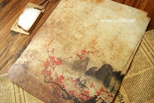 inkjadestudio:Chinese painting style letter-writing paper from古风联盟礼品店I have the lotus paper and I ca