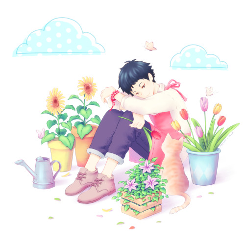 mint-mix: Spring/summer Kenma &amp; Akaashi ❀♡
