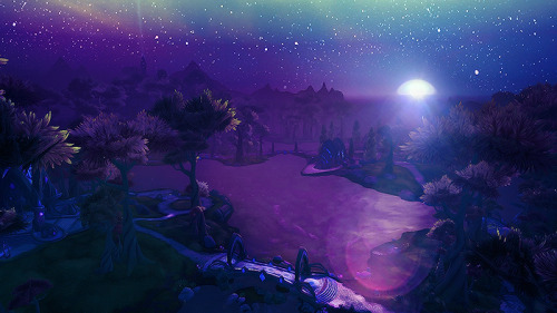 kittieology:  Ive been wanting to do this for a while now.. taking a pic of an area and editing it to look like a sunset and night time.. i finally got to do it >.< i wish there was night and day in wow.. would make the worlds so interesting!! 