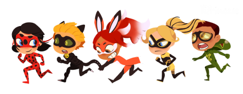 yiprincessart:Miraculous gang run! :)You can click and drag em’ too