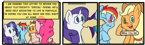 ask-head-over-hooves:  Bonus: The letter from Celestia reaches the ponies in Ponyville.  =O Oh dear…. >w<