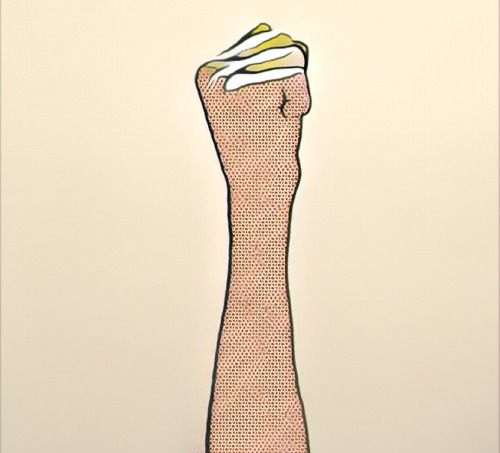 My fist by Roy Lichtenstein