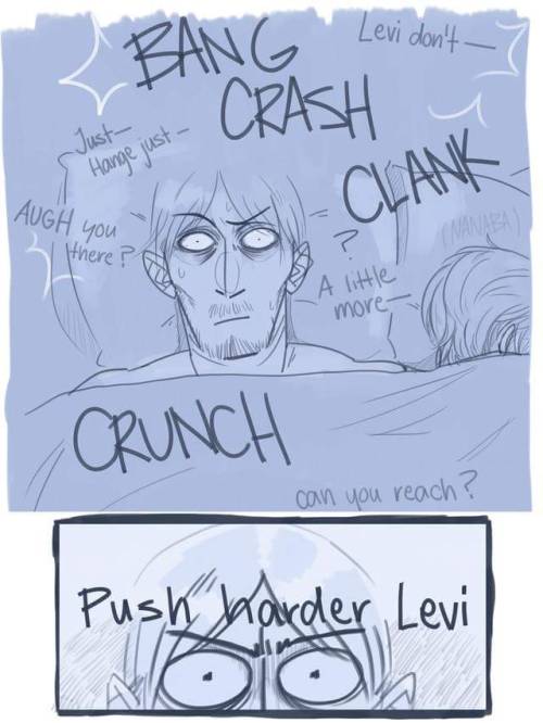 otakutrash17:When Levi and Hange get High! ......credits to original artist.Not mine!.Found this on 