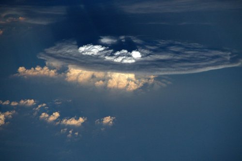 AnvilAstronaut Tim Peake shared this photograph of a developing thunderstorm earlier this week. It i