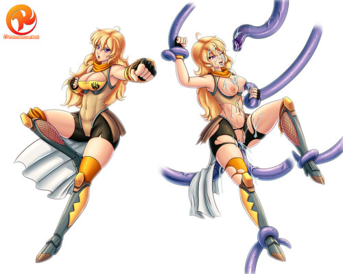 nsfwrwby-fan:    Commission: Two sides of the coin: Yang Xiao Long by reit  