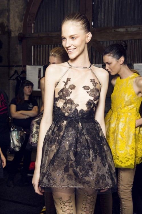 aclockworkpink: Backstage at Alex Perry S/S 2013/14, Australia Fashion Week