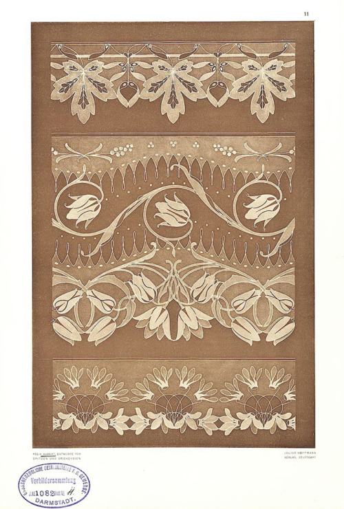 Félix Aubert, Designs for Lace and Embroidery, 1899. Julius Hoffmann, Stuttgart, Germany. Technische