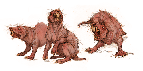 sfaira: Molerats sketches as practice before getting to the Fallout Miami task. It’s fun 