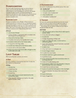 dnd-atlas: Pickpocketing v1.2 [Seeing the success of my previous pickpocketing table, I noticed a few things I could have improved and changed to make it even better than it was before.] 