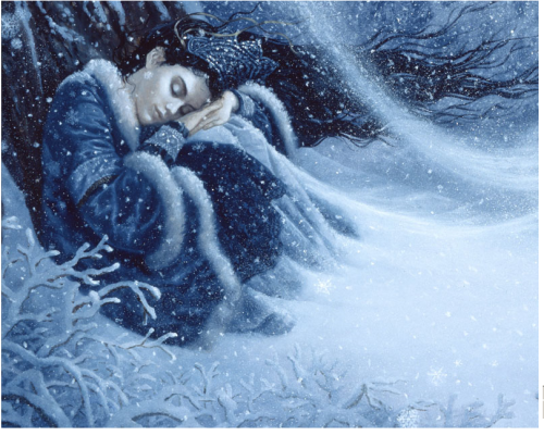 Illustrations by Ruth Sanderson for The Snow Princess (click to enlarge)