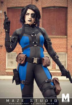 cosplayandgeekstuff:    JK Cosplay  (USA) as Domino.Photos by:   Maze Studio  