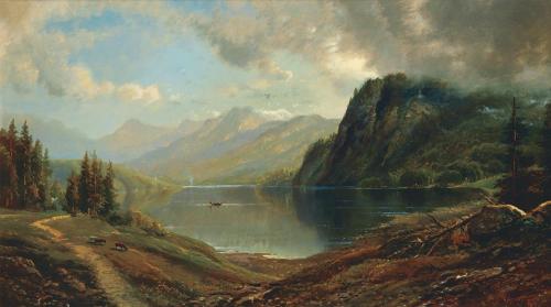 illuminate-eliminate:   Lake Landscape by Edmund Darch Lewis, 1875.