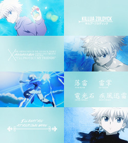 astakides: killua + blue → requested by reikawa