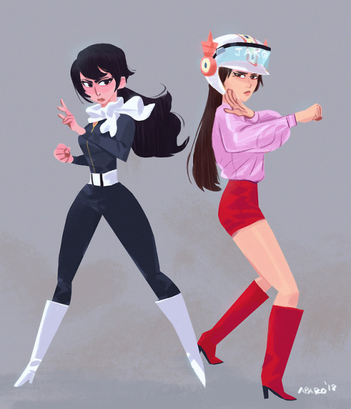 Vintage tokusatsu with Etsuko Shihomi and Mitchi Love. Trying to get stronger with my shapes and los