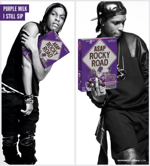 Rappers with their fave cereals.Courtesy of: http://rappersandcereal.com/